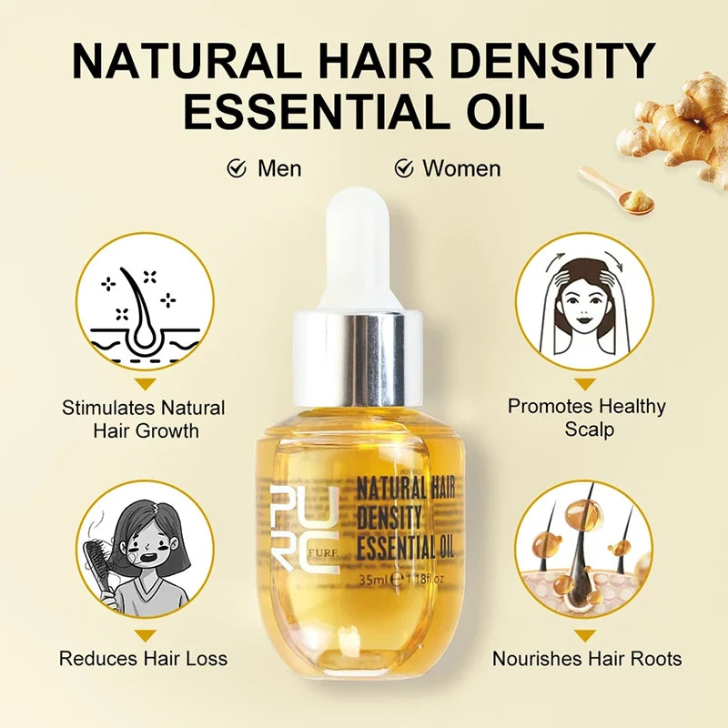 PURC Ginger Hair Growth Oil – Boost Hair Growth, Reduce Hair Loss, Repair Damaged Hair