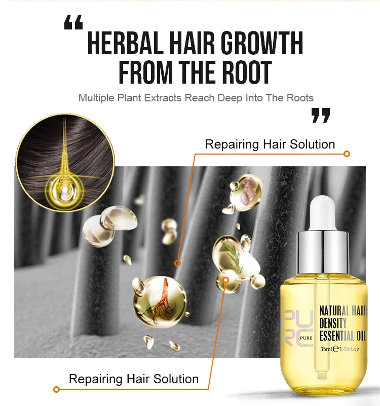 PURC Ginger Hair Growth Oil – Boost Hair Growth, Reduce Hair Loss, Repair Damaged Hair