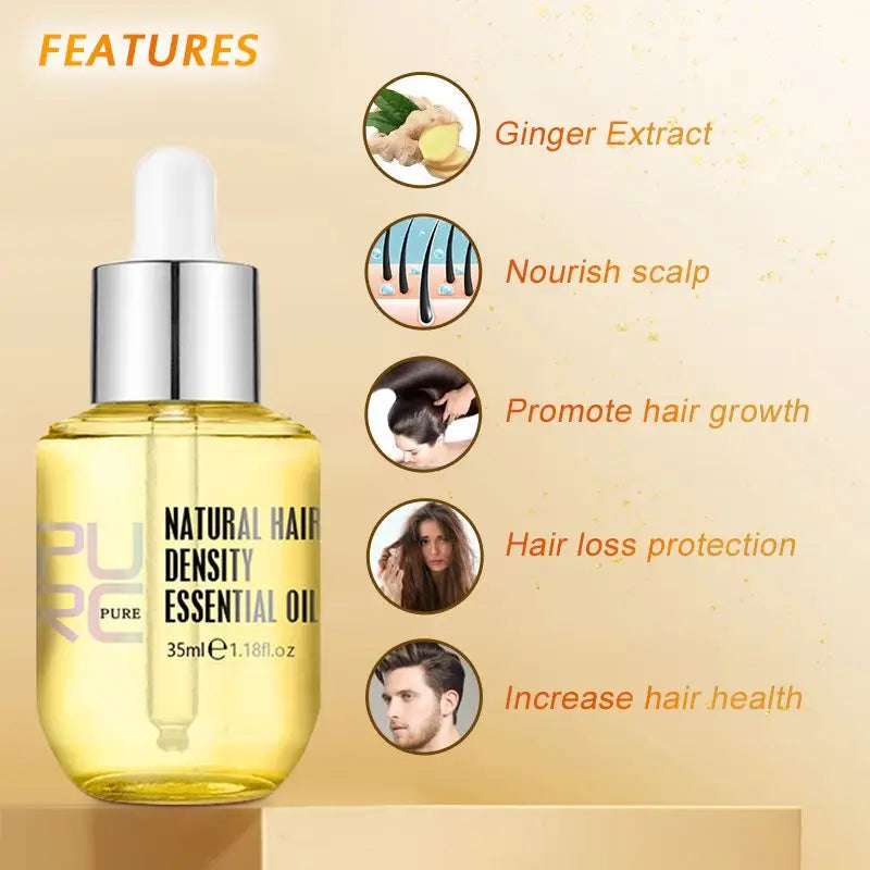 PURC Ginger Hair Growth Oil – Boost Hair Growth, Reduce Hair Loss, Repair Damaged Hair