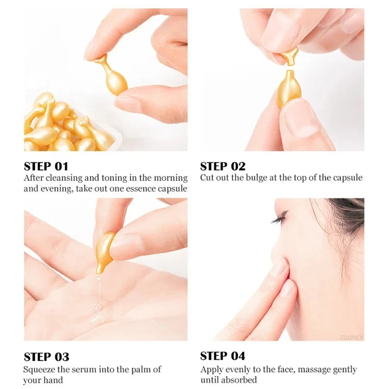 50PCS Face Serum Capsules – Deep Hydration, Anti-Blemish, Anti-Wrinkle & Youthful Glow