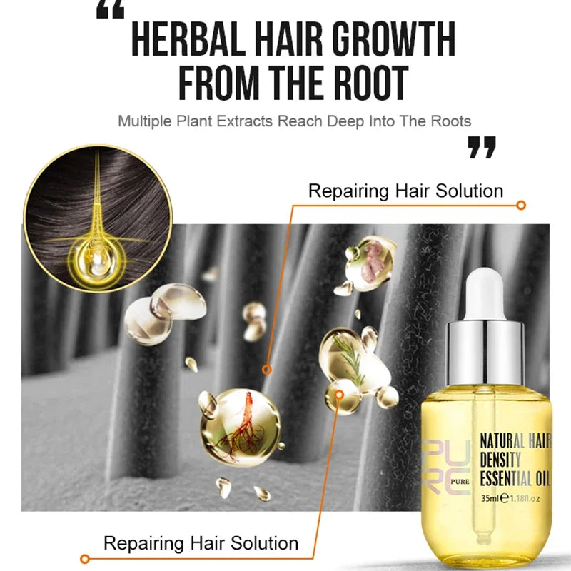 PURC Ginger Hair Growth Oil – Boost Hair Growth, Reduce Hair Loss, Repair Damaged Hair